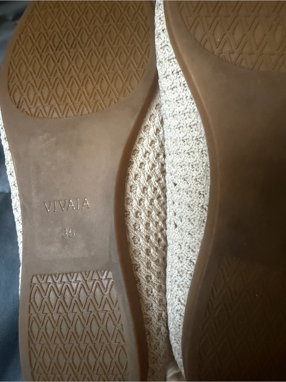 Vivaia Women's Knit Pointed-Toe Flats in Light Beige - Picture 4 of 10